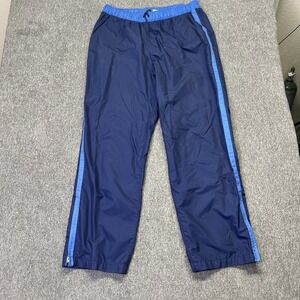 Nike Pants Men's Navy Blue Track Windbreaker Joggers Fleece KidsSize Large (027)